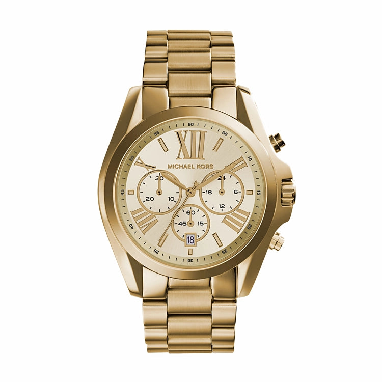 Michael Kors Bradshaw Watch Gold Tone Stainless Steel 43mm Quartz