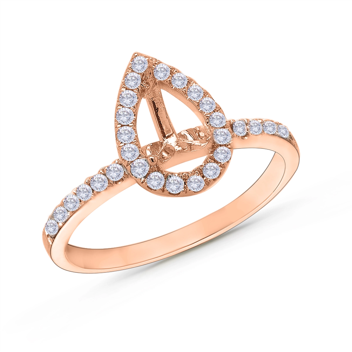 14K Rose Gold Solitaire Semi-mount 001-140-01094, Raleigh Diamond Fine  Jewelry