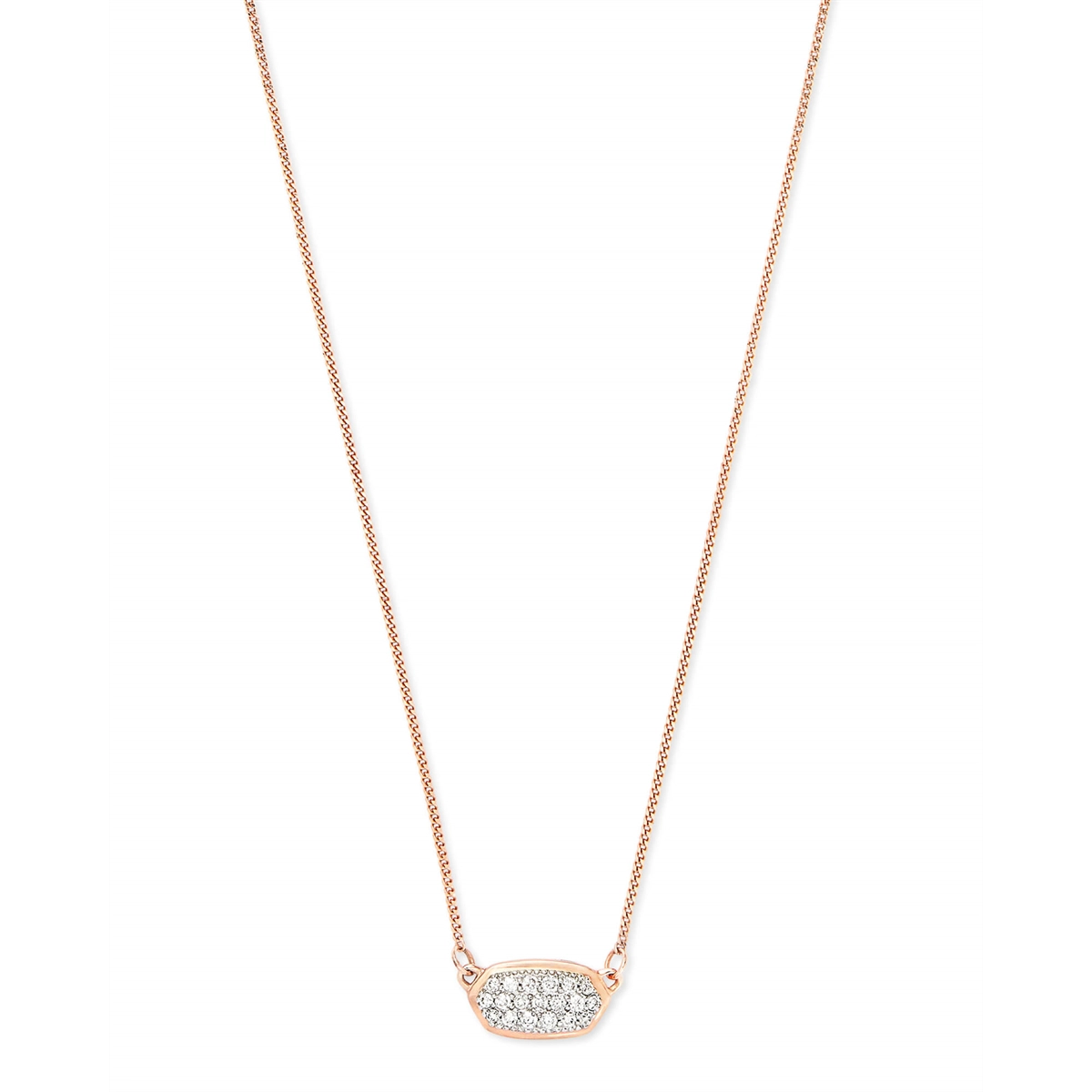 Kendra hotsell Scott Blaine rose gold geometric dangle long necklace