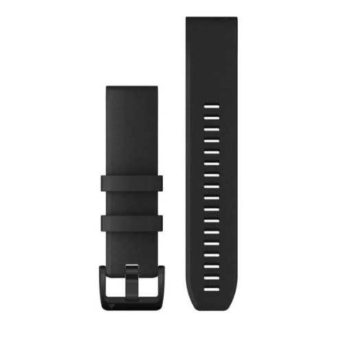 Garmin QuickFit 22 Black Silicone Watch Band with buckle. 22mm