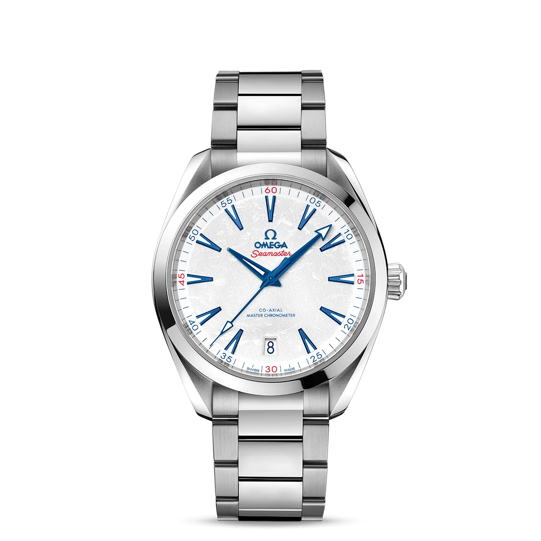 Omega aqua terra white dial hotsell