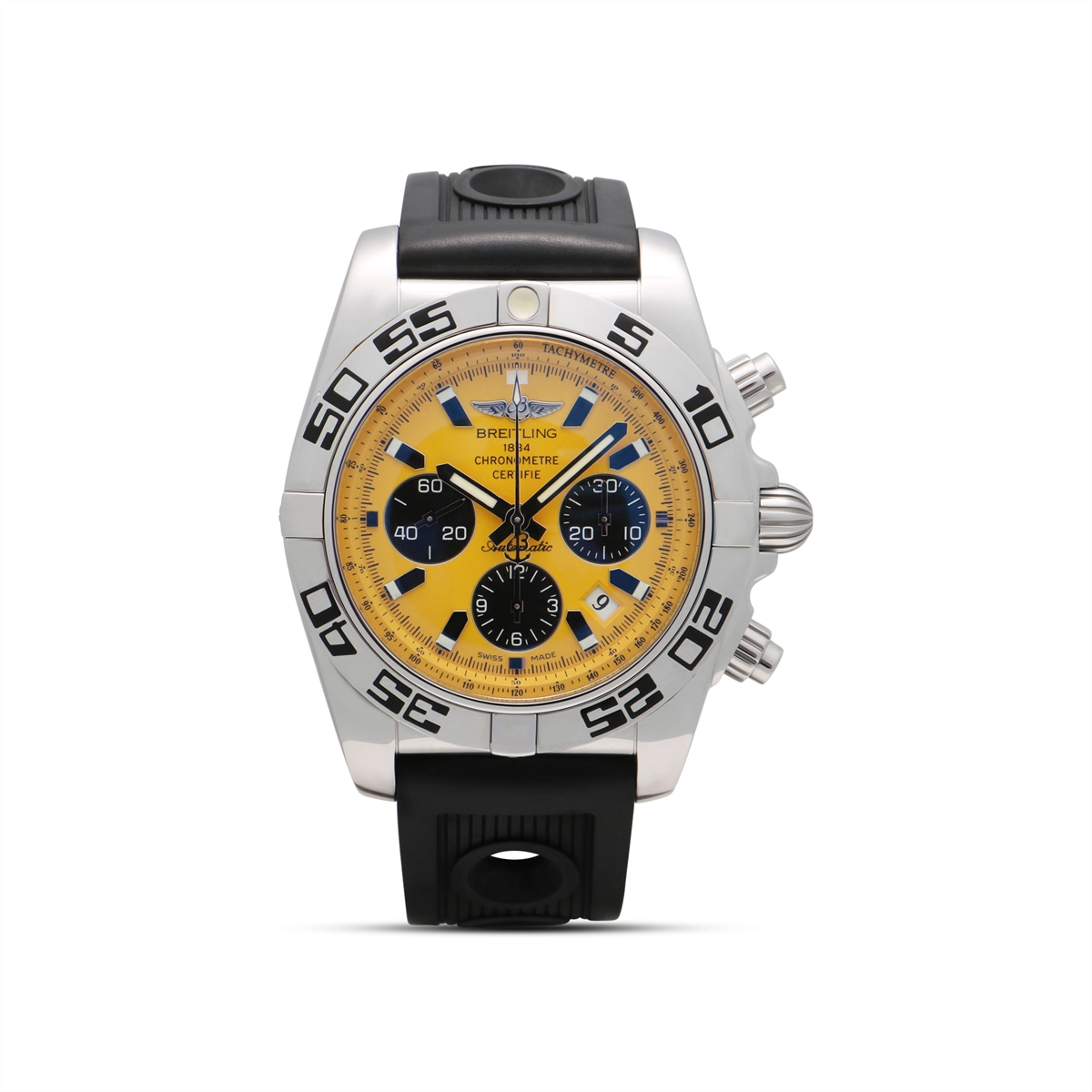 breitling chronomat yellow dial