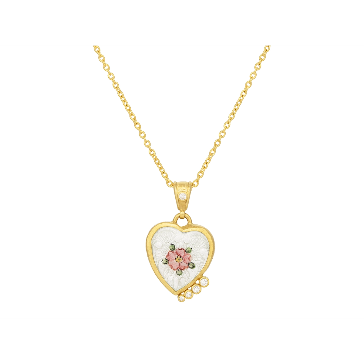 Outlet 24k Solid Yellow Gold Heart Pendant