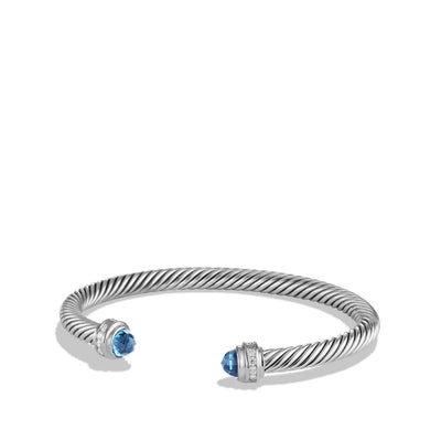 David Yurman Bracelets in Silver containing Blue topaz , Multi-gemstone, Diamond B04182SSAIBDIM