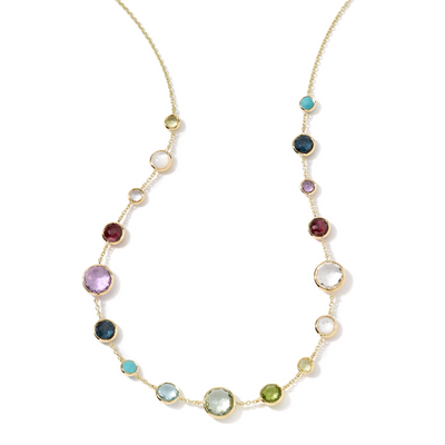 Ippolita Necklaces in Yellow Gold containing Amethyst, Blue topaz , London blue topaz, Mother of pearl, Green amethyst, Citrine, Quartz, Pink tourmaline, Peridot, Multi-gemstone, Turquoise GN618X18MULTI