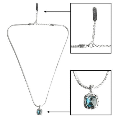 John Hardy Necklaces in Silver containing London blue topaz NBS992411LTX16-18