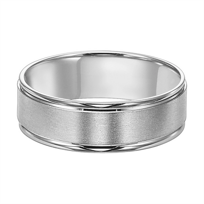 Mens Bands Wedding Rings in White Gold 258804