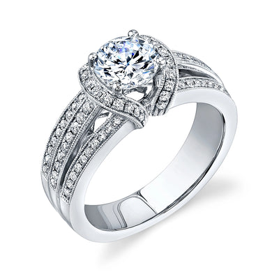 Simon G Engagement Rings in White Gold containing Diamond MR1445-FINAL PRICE