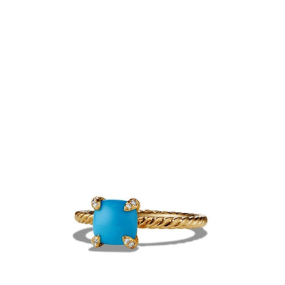 David Yurman Rings in Yellow Gold containing Multi-gemstone, Diamond, Turquoise R12598D88DTQDI6