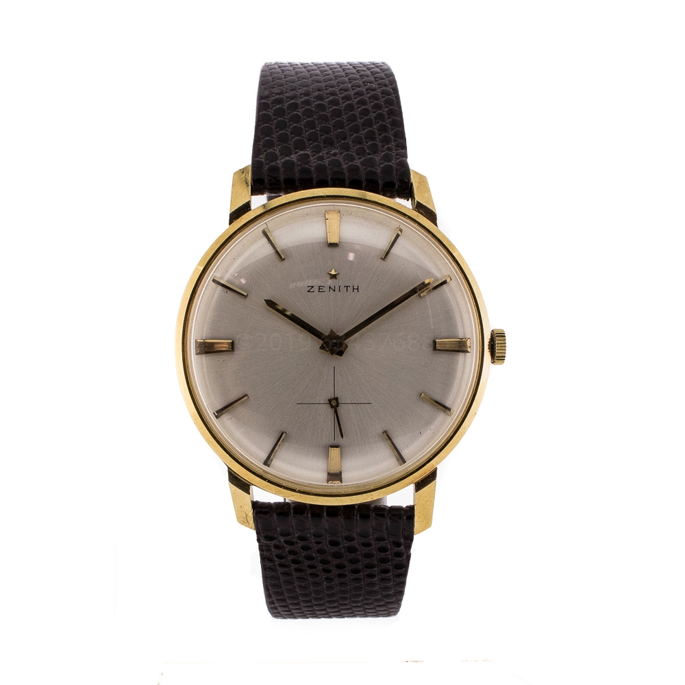 Vintage Zenith Gold Star Watch 18K Yellow Gold 35mm Manual Wind ...