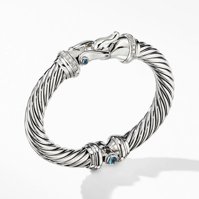 David Yurman Bracelets in Silver containing London blue topaz, Multi-gemstone, Diamond B14159DSSDIBDIM