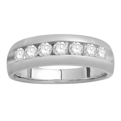 Mens Bands Wedding Rings in White Gold containing Diamond 387022