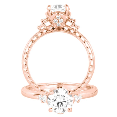 Jack Kelege Engagement Rings in Rose Gold containing Diamond KGR1183-P