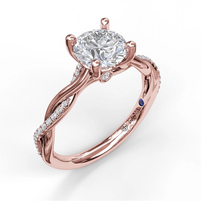 Fana Engagement Rings in Rose Gold containing Diamond S3076/RG