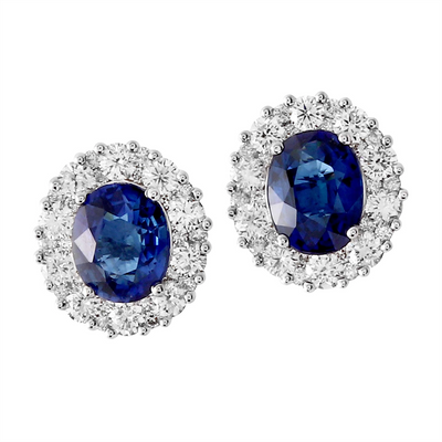 Earrings Earrings in White Gold containing Multi-gemstone, Diamond, Sapphire 8WE.EW1470S(A)DS