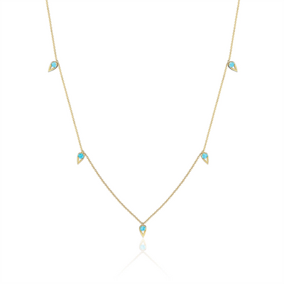 Tacori Necklaces in Yellow Gold containing Turquoise SN24448FY