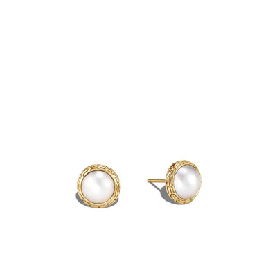 John Hardy Earrings in Yellow Gold containing Pearl EG90664