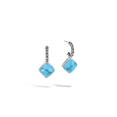 John Hardy Earrings in Silver containing Turquoise EBS905151TQ