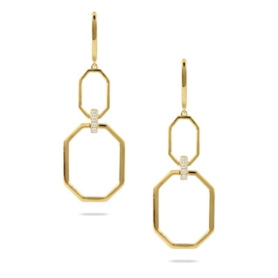 Doves Earrings in Yellow Gold containing Diamond E9823