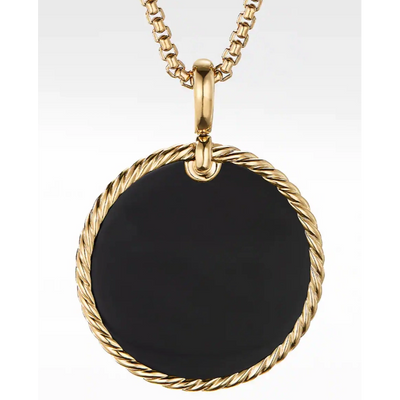 csv_image David Yurman Pendant in Yellow Gold containing Mother of pearl, Black onyx, Other, Multi-gemstone D1690388BXM