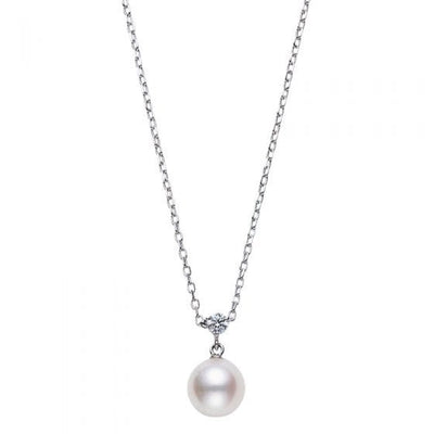 Mikimoto Necklaces in White Gold containing Multi-gemstone, Diamond, Pearl MPQ10149ADXW