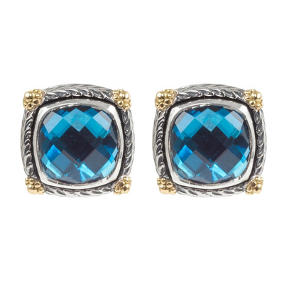 Konstantino Earrings in Mixed Metals containing London blue topaz SKMK3169-298