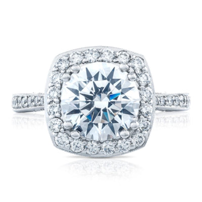 Tacori Engagement Rings in Platinum/Palladium containing Diamond HT 2652 CU 8.5