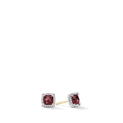 David Yurman Earrings in Silver containing Garnet, Multi-gemstone, Diamond E14986DSSARGDI