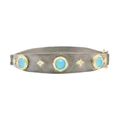 Armenta Bracelets in Mixed Metals containing Quartz, Other, Multi-gemstone, Diamond, Turquoise 16941