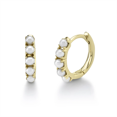 Earrings Earrings in Yellow Gold containing Pearl 411919