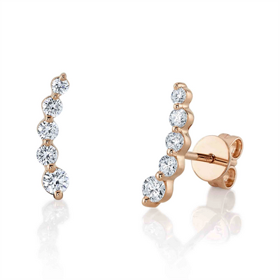 Earrings Earrings in Rose Gold containing Diamond 412069