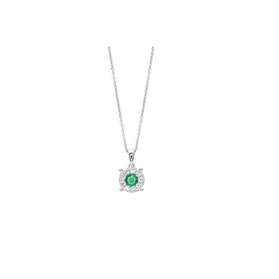 csv_image Pendants Pendant in White Gold containing Multi-gemstone, Diamond, Emerald 413903