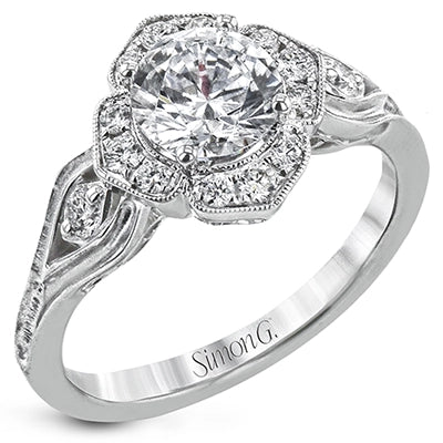 Simon G Engagement Rings in White Gold containing Diamond LR2477