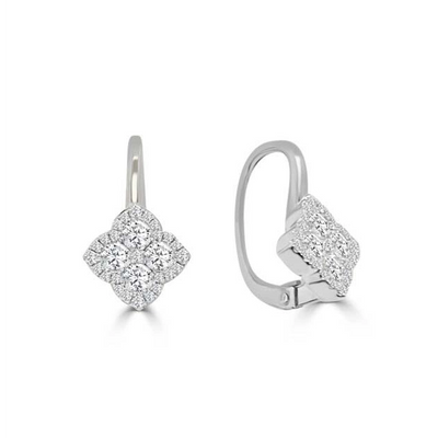 Frederic Sage Earrings in White Gold containing Diamond E2529-4-W