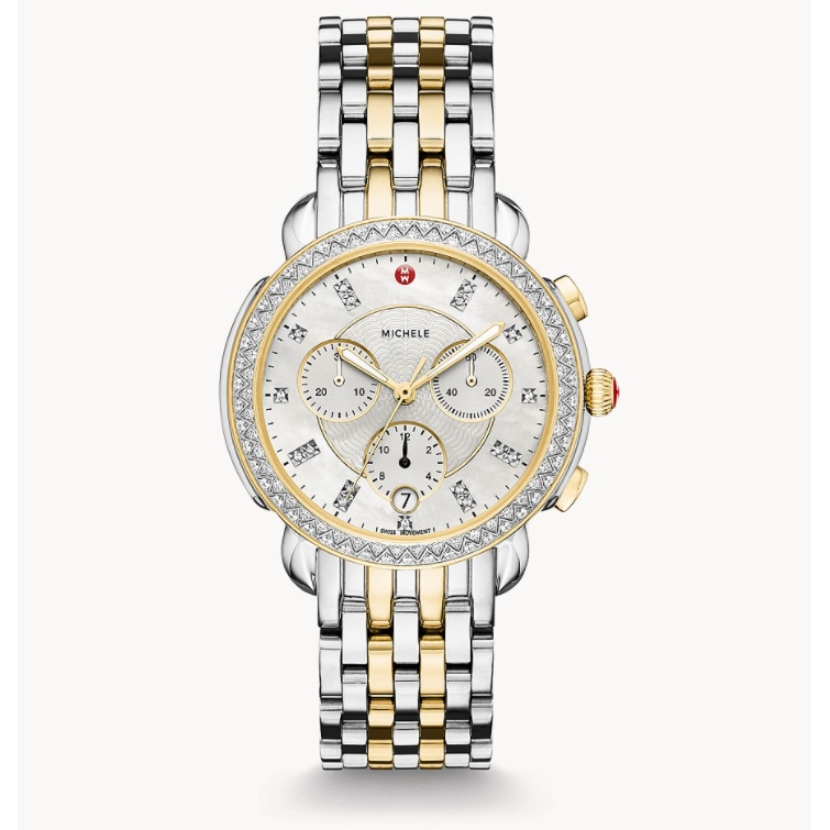 Michele sidney two tone diamond watch best sale