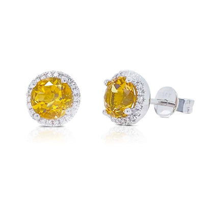 Earrings Earrings in White Gold containing Citrine, Multi-gemstone, Diamond 418104