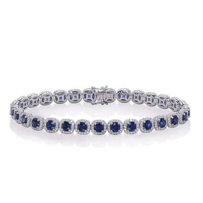 Bracelets Bracelets in White Gold containing Multi-gemstone, Diamond, Sapphire 419045