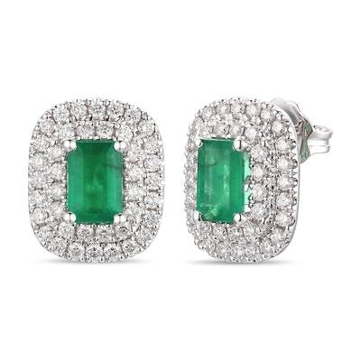 Le Vian Earrings in White Gold containing Multi-gemstone, Diamond, Emerald TSEL-4