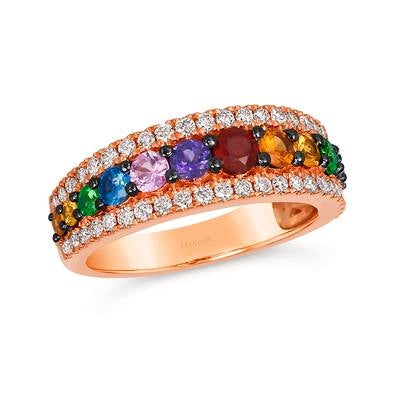 Le Vian Rings in Rose Gold containing Amethyst, Garnet, Other, Multi-gemstone, Diamond, Sapphire LAAZ-14