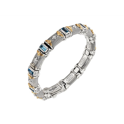 Konstantino Bracelets in Mixed Metals containing Blue topaz  BMK4440-524-CUT