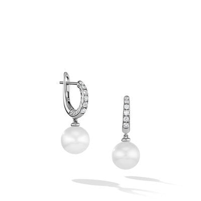 David Yurman Earrings in Silver containing Multi-gemstone, Diamond, Pearl E17776DSSDPEDI