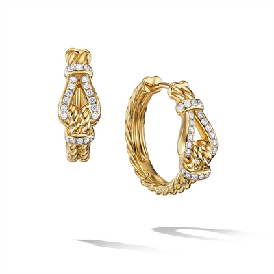 David Yurman Earrings in Yellow Gold containing Diamond E17491D88ADI