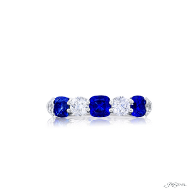 csv_image JB Star Wedding Ring in Platinum/Palladium containing Multi-gemstone, Diamond, Sapphire 7215/012