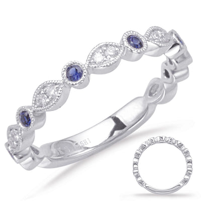 Rings Wedding Rings in White Gold containing Multi-gemstone, Diamond, Sapphire 422974