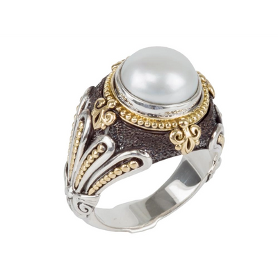 csv_image Konstantino Ring in Mixed Metals containing Pearl DMK2099-122-S8