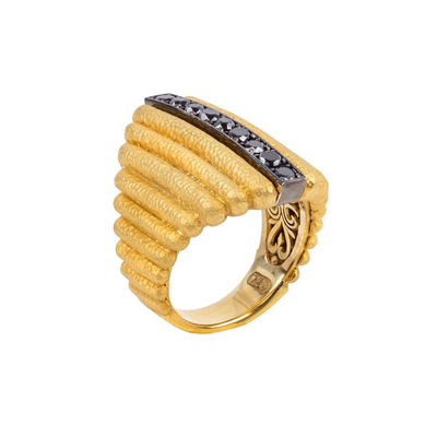 Konstantino Rings in Yellow Gold containing Black diamond DMK01148-18KT-110