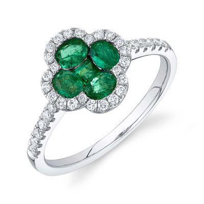 Rings Rings in White Gold containing Multi-gemstone, Diamond, Emerald 427598