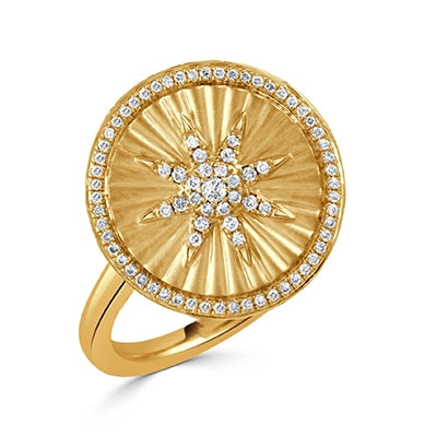 Doves Rings in Yellow Gold containing Diamond R9895-2