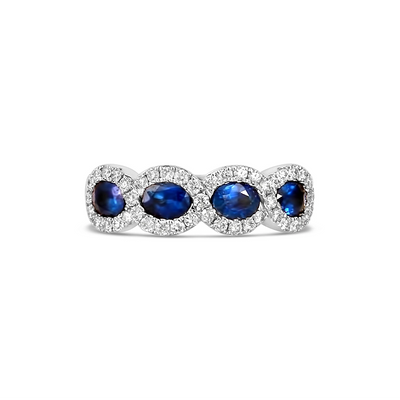 Rings Rings in White Gold containing Multi-gemstone, Diamond, Sapphire 429175