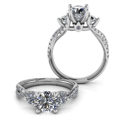 Verragio Engagement Rings in White Gold containing Diamond V-962-3R1.2